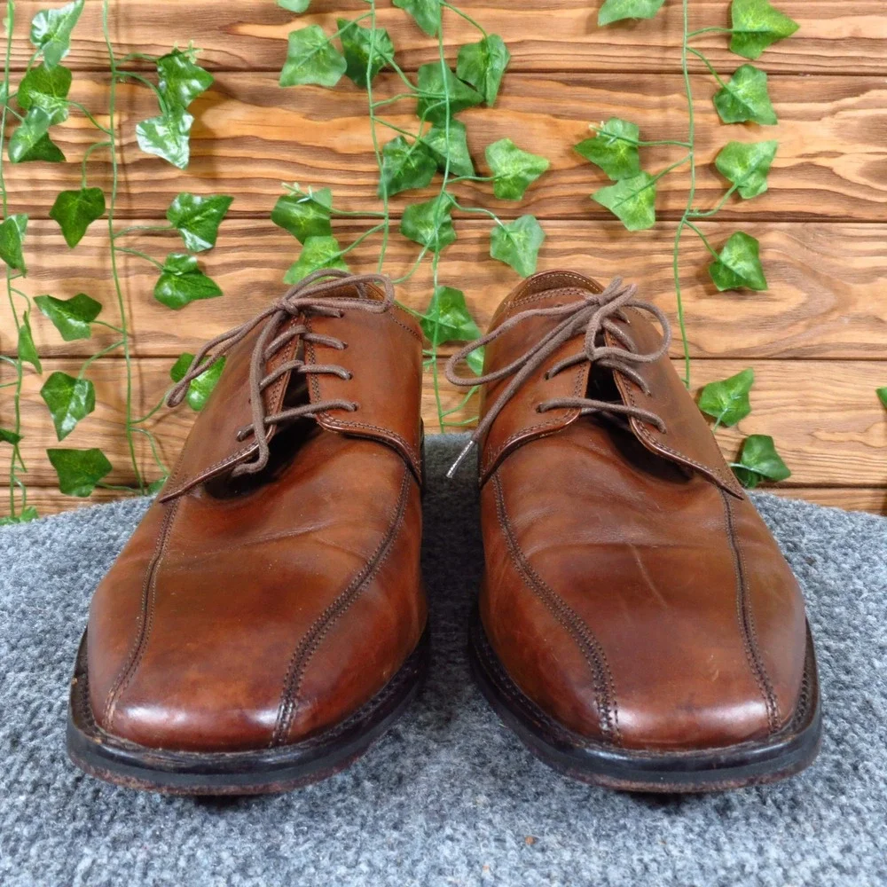 Cole Haan Air Giraldo Mens Apron Toe Derby Shoes Size 10.5 M Dress Brown Leather